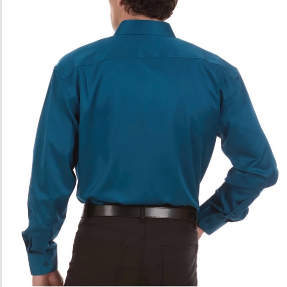 Geoffrey Beene Men's Classic Blue Dress Shirt - Picture 4 of 10